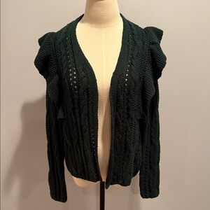 Universal Thread Dark Green Open-Front Cardigan